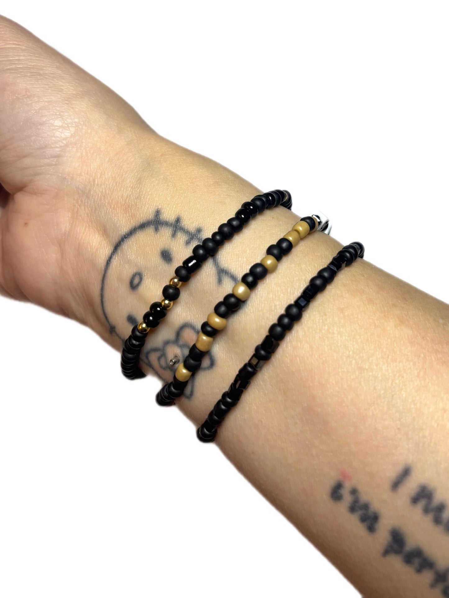 Black Howlite Cross Bracelet