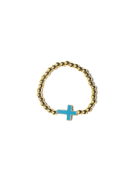 Blue Cross Bracelet