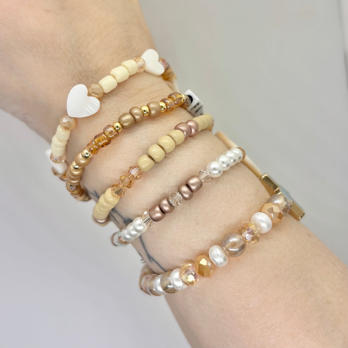 Faith Over Fear - 5 Bracelet Stack