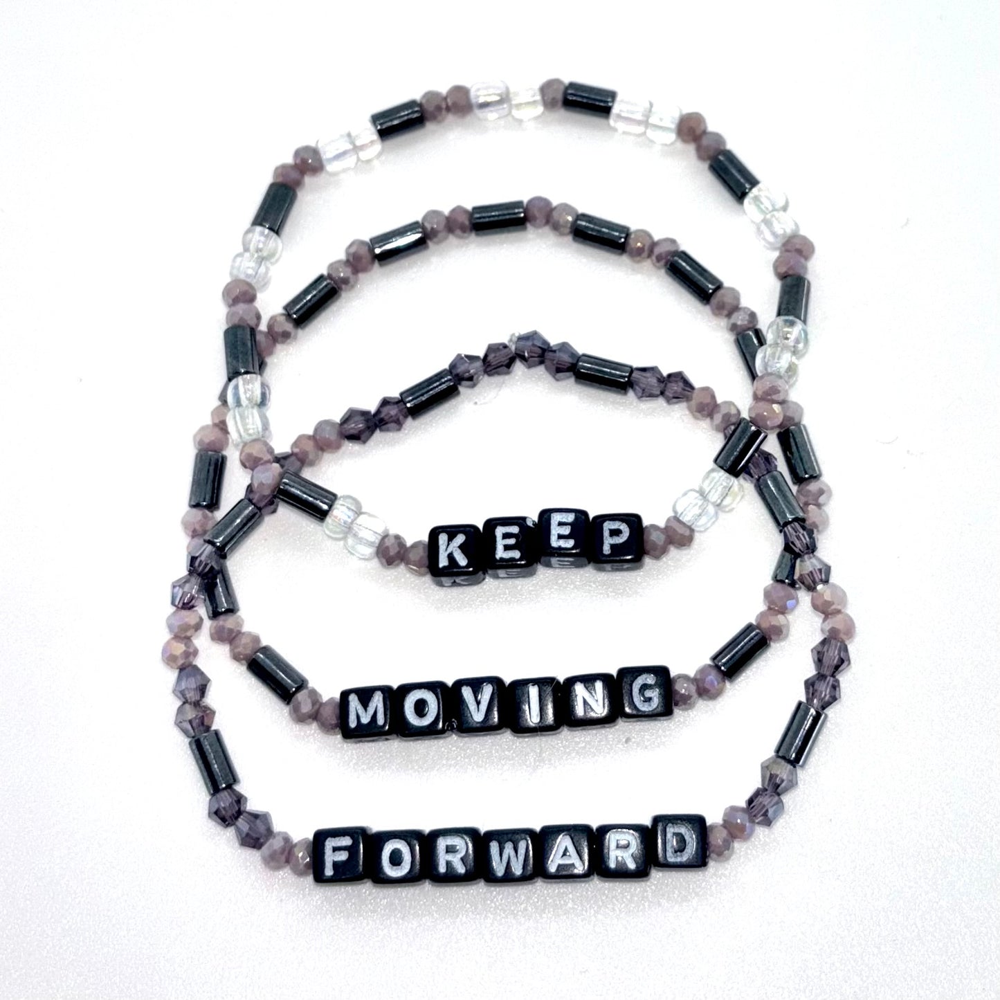 Keep Moving Forward Bracelet Stack