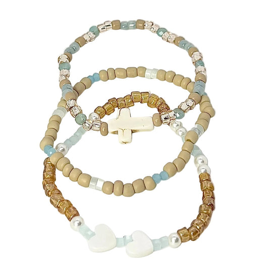 Coastal Calm Stack 🌊🤍✨