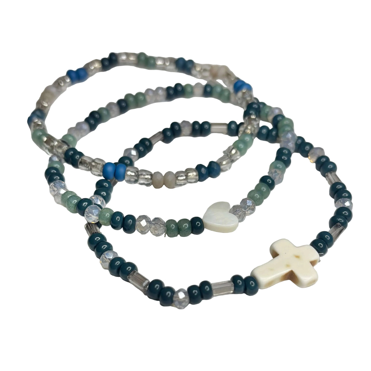 Earthy | 3-Piece Faith Bracelet Stack.