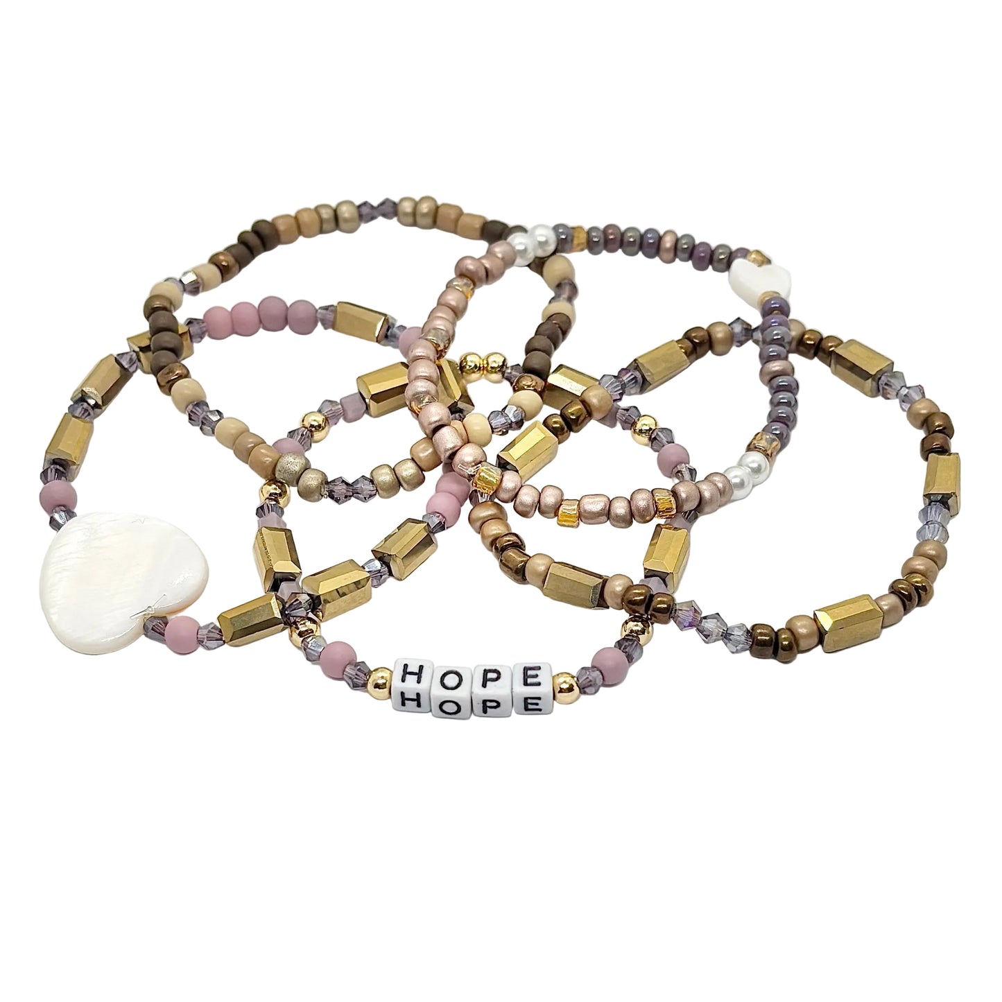 Choose Hope – 5 Bracelet Stack
