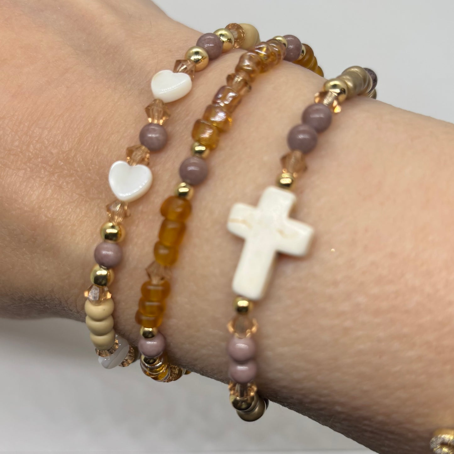 Golden Dusk Faith Stack 🤍✨✝️