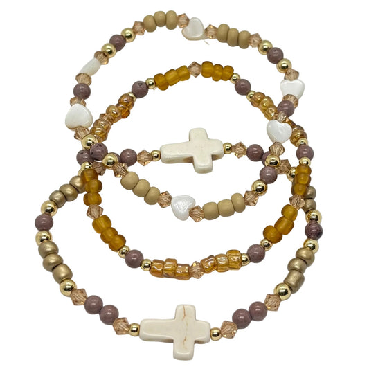 Golden Dusk Faith Stack 🤍✨✝️