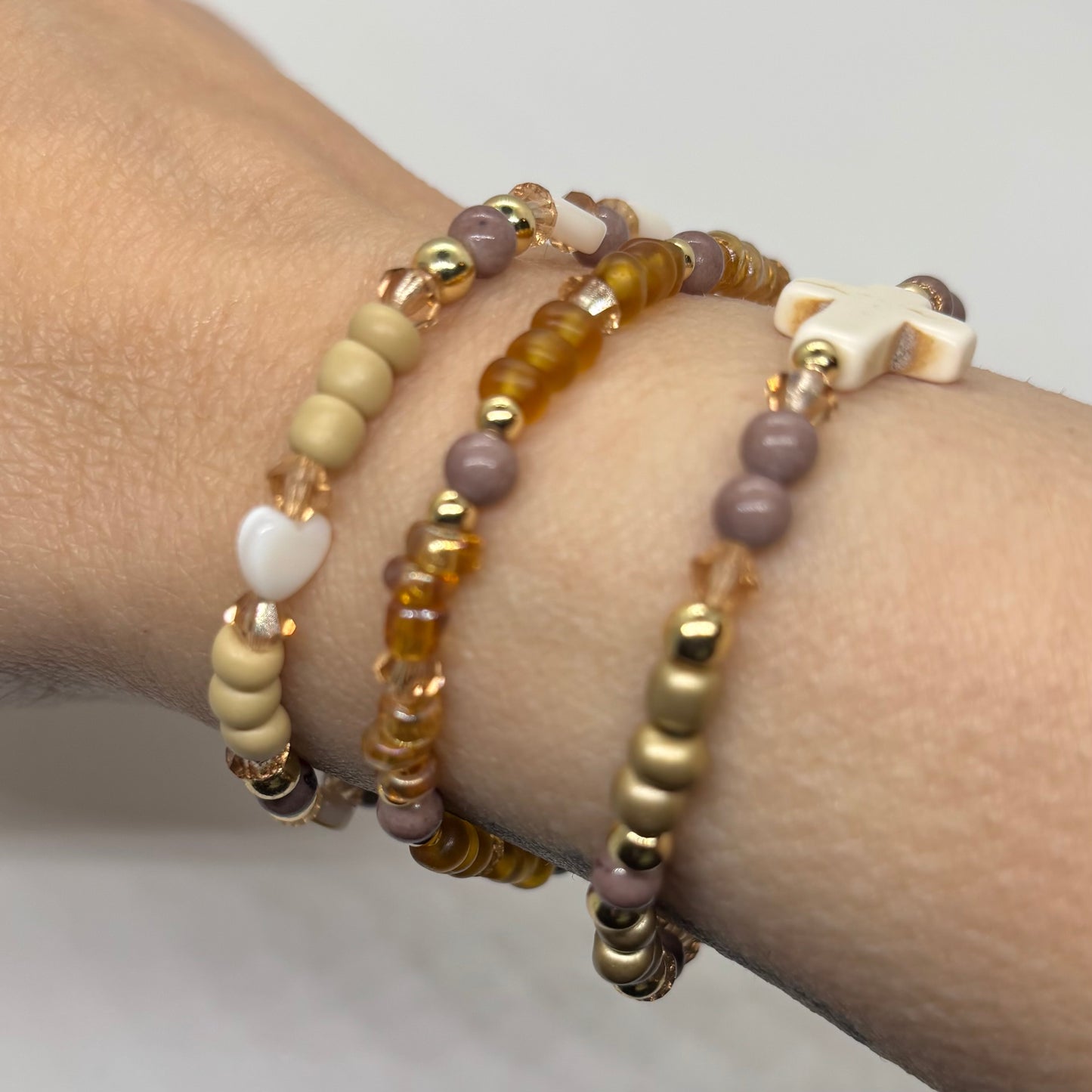 Golden Dusk Faith Stack 🤍✨✝️