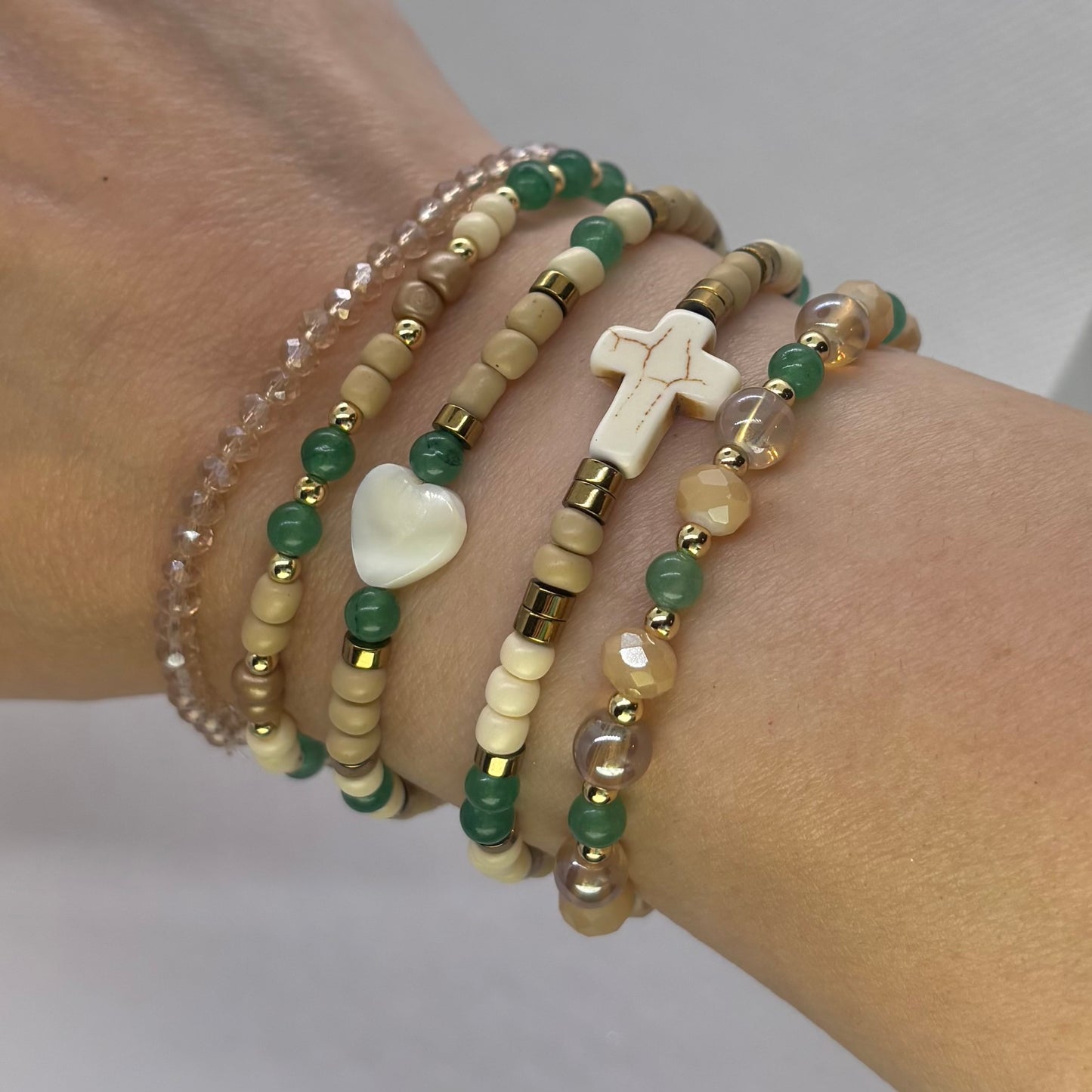 Neutral Green Cross Stack