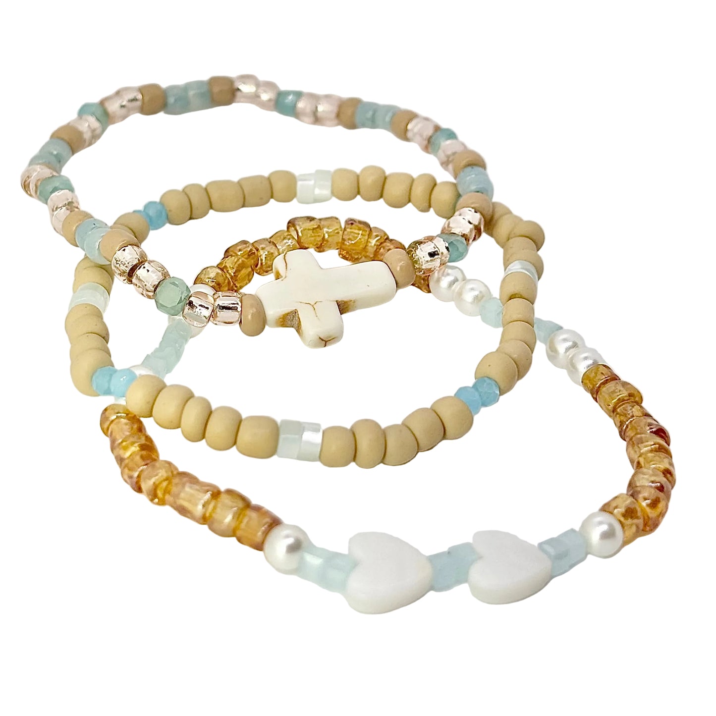 Coastal Calm Stack 🌊🤍✨
