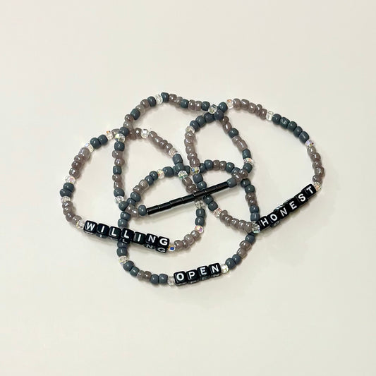 Honest Open Willing Bracelet Stack – Recovery Jewelry by Hope & Hustle Co.