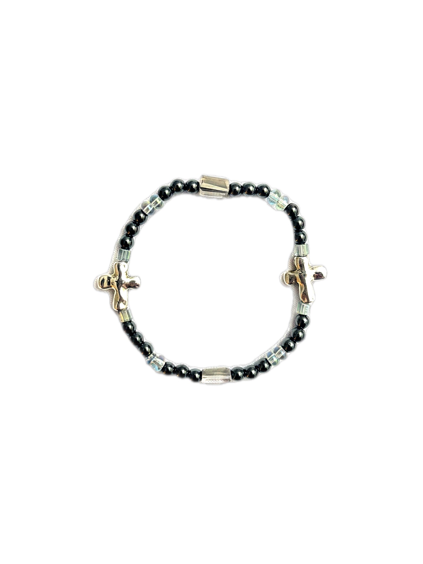 Faith • Cross Plated Hematite Beaded Jewelry | Hope & Hustle Co.