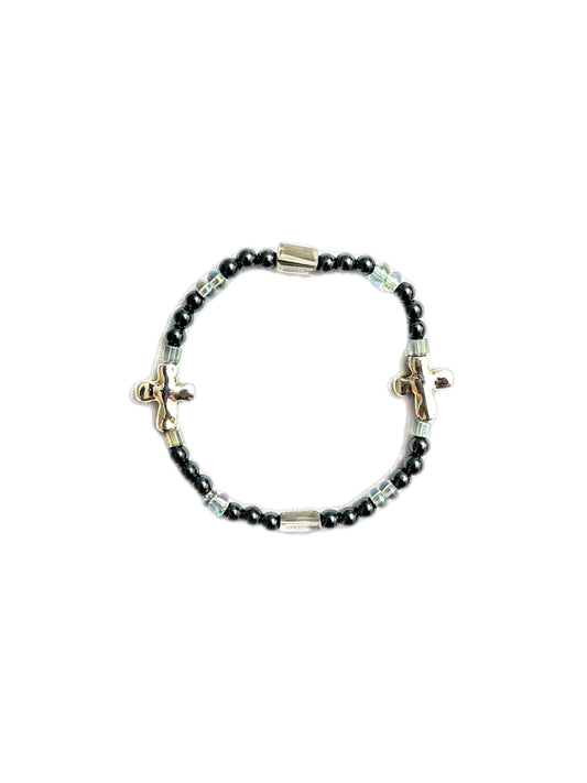 Faith • Cross Plated Hematite Beaded Jewelry | Hope & Hustle Co.