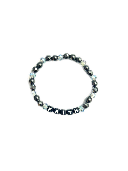 Faith • Cross Plated Hematite Beaded Jewelry | Hope & Hustle Co.